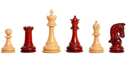 Luxury Chess Set Pieces 4.4" King Blood Rosewood Collection