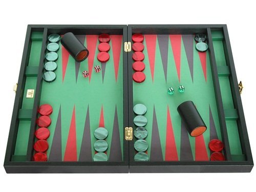 Zaza & Sacci Leather/Microfiber Backgammon Set - Board Game