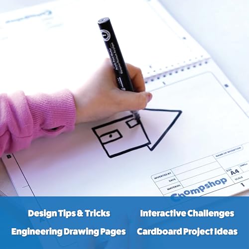 STEM Cardboard Building Kit with ChompSaw Maker Set & Inventor Workbook Ages 8+