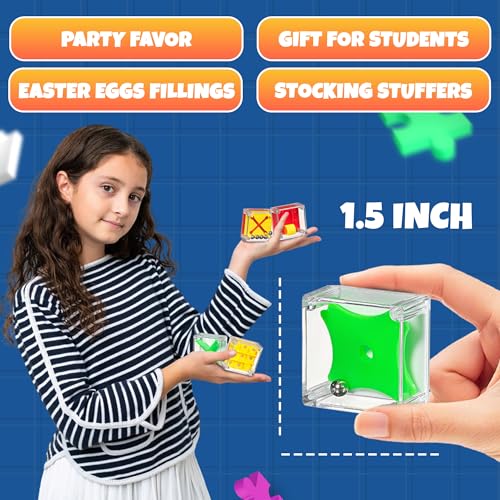 Mini Cube Puzzle Box Set 3D Brain Teaser Maze Games