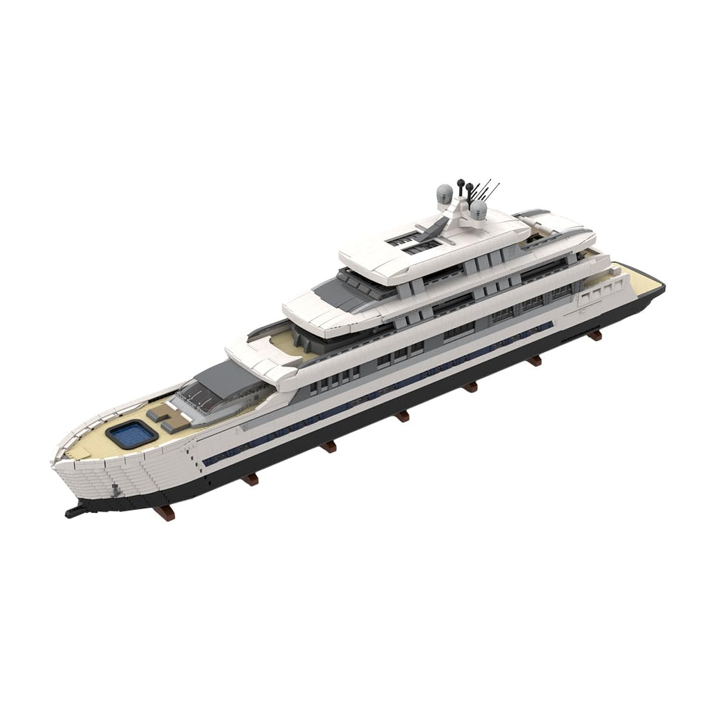 Luxury Yacht Building Blocks Set 16189 Pieces Modular Display Model Kit for Adults