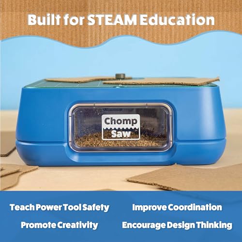 STEM Cardboard Building Kit with ChompSaw Maker Set & Inventor Workbook Ages 8+