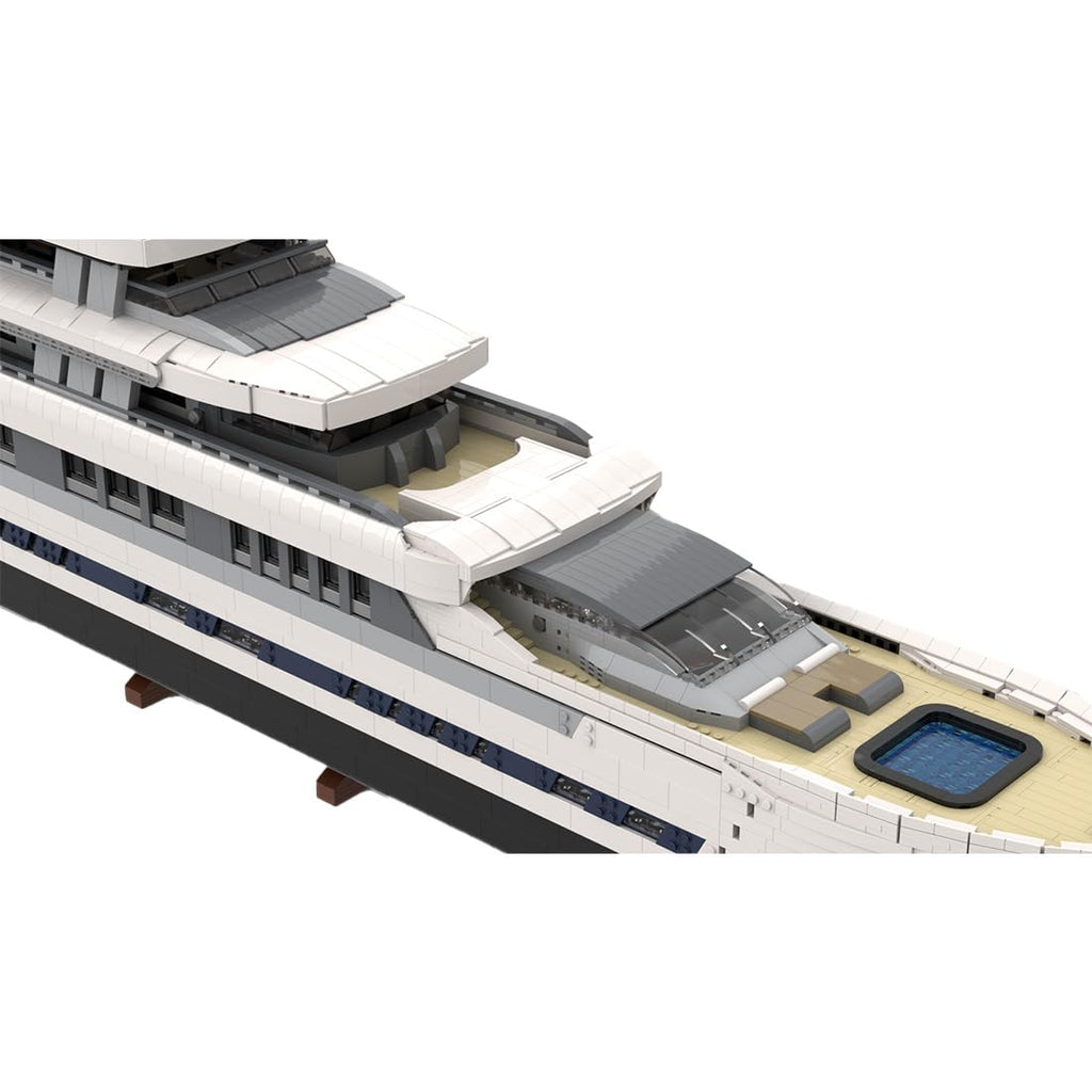 Luxury Yacht Building Blocks Set 16189 Pieces Modular Display Model Kit for Adults