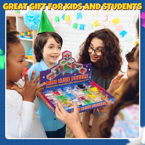 Mini Cube Puzzle Box Set 3D Brain Teaser Maze Games