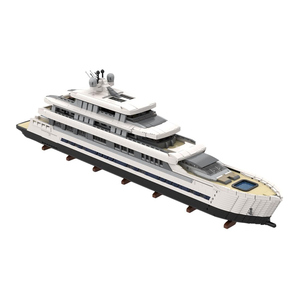 Luxury Yacht Building Blocks Set 16189 Pieces Modular Display Model Kit for Adults