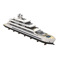 Luxury Yacht Building Blocks Set 16189 Pieces Modular Display Model Kit for Adults