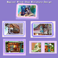 Witch’s Magic Shop DIY Book Nook Kit, DIY Miniature House Kit