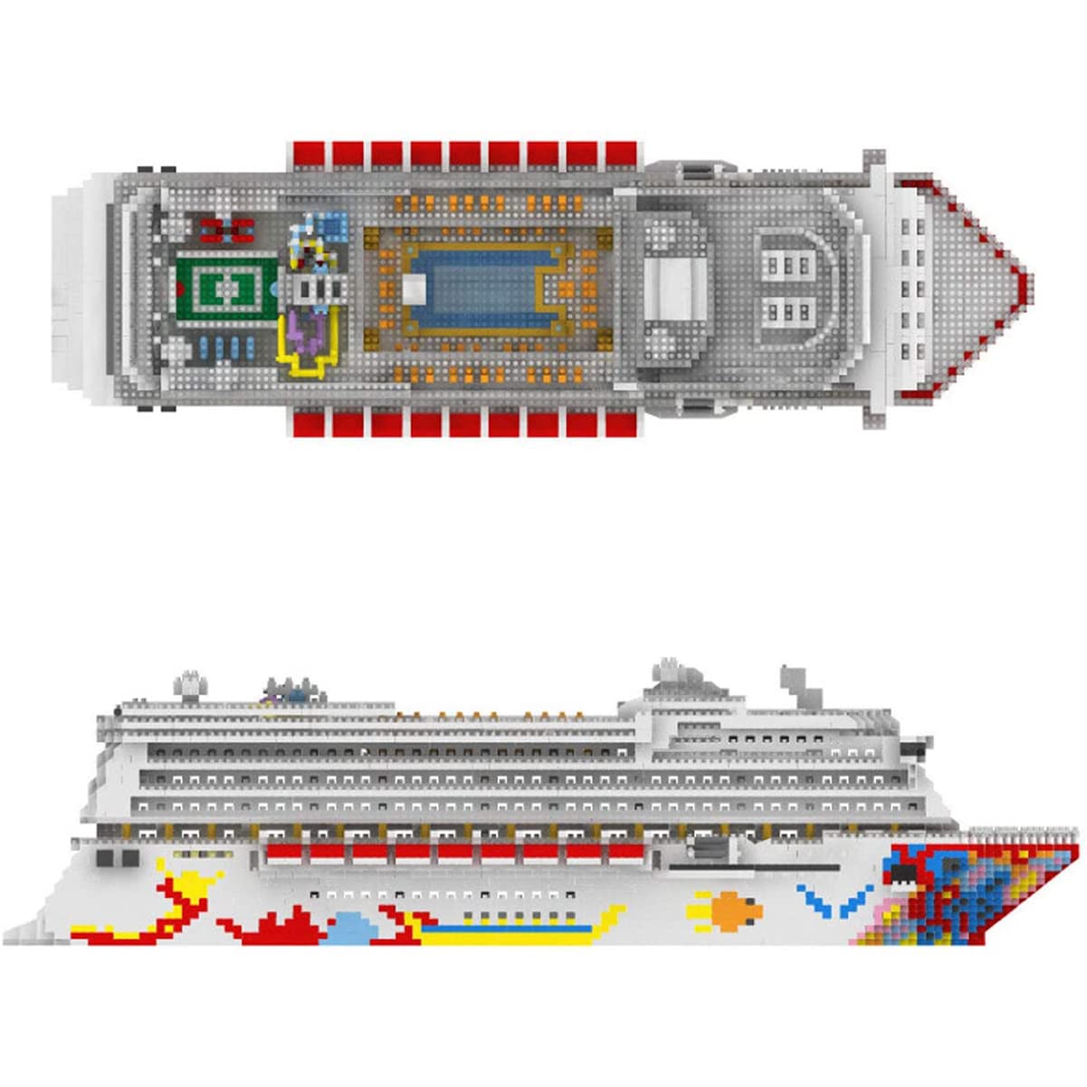 Mini Micro Blocks Luxury Cruise Liner 3D Model DIY Building Toy 4950 Pieces