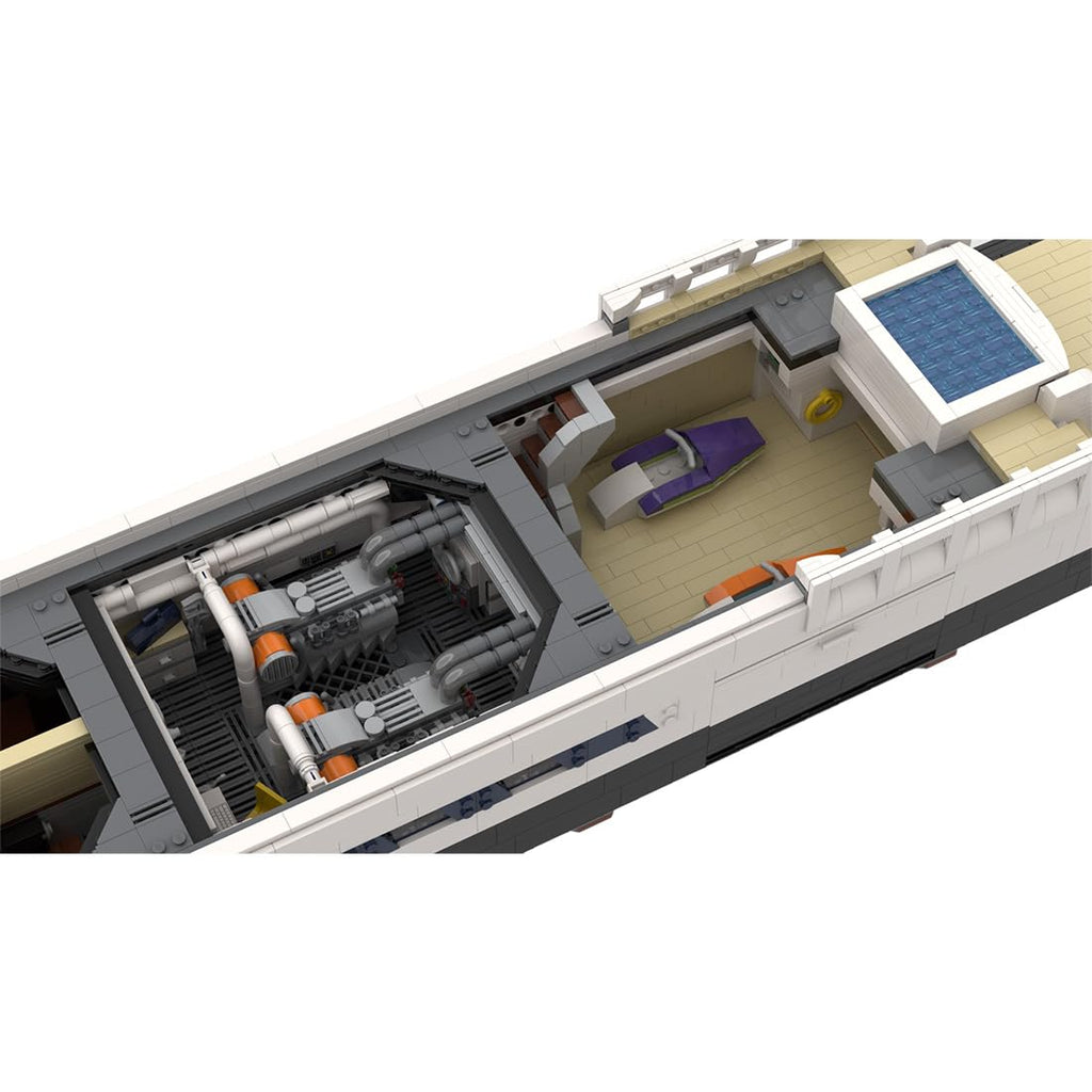 Luxury Yacht Building Blocks Set 16189 Pieces Modular Display Model Kit for Adults