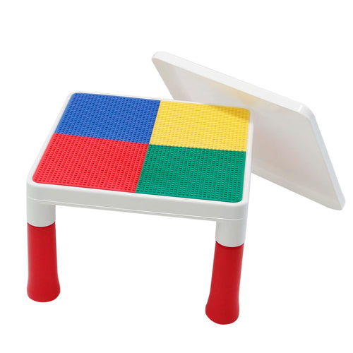 3-in-1 Block Play & Drawing Table