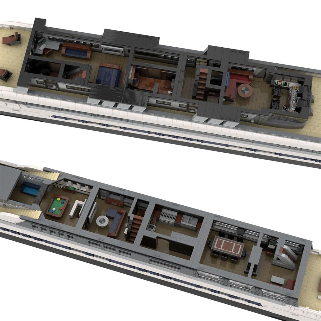 Luxury Yacht Building Blocks Set 16189 Pieces Modular Display Model Kit for Adults