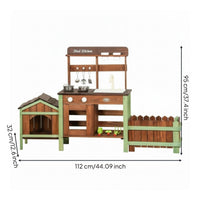 Wooden Outdoor Pretend Play Kitchen