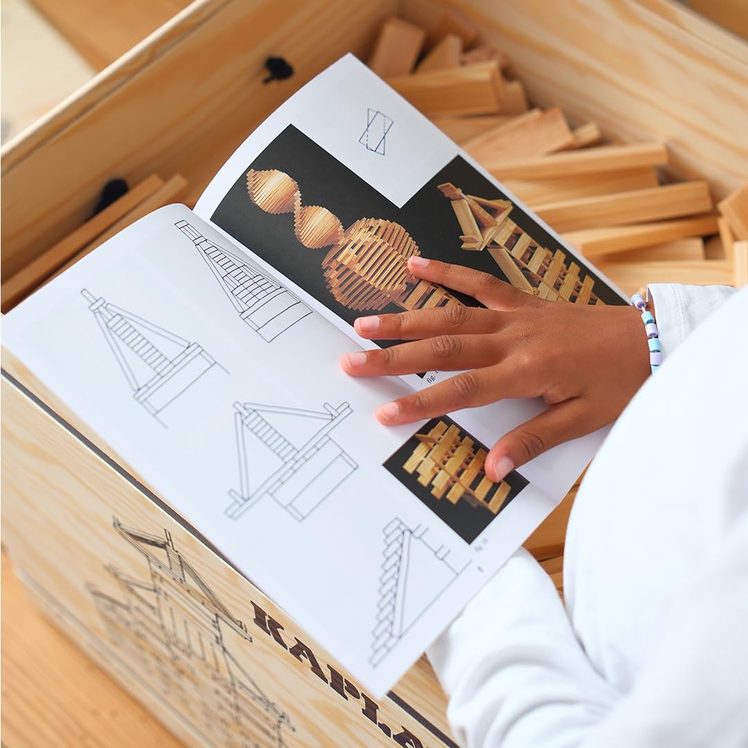 KAPLA Wooden Construction Set - 1000 Building Planks in a Chest
