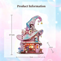 Witch’s Magic Shop DIY Book Nook Kit, DIY Miniature House Kit