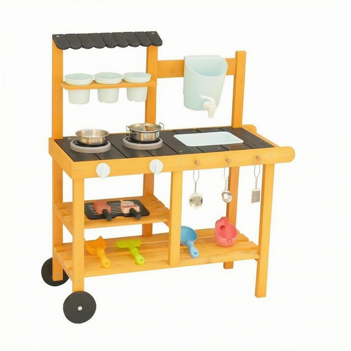 Wooden Garden Play Kitchen with Water Tank