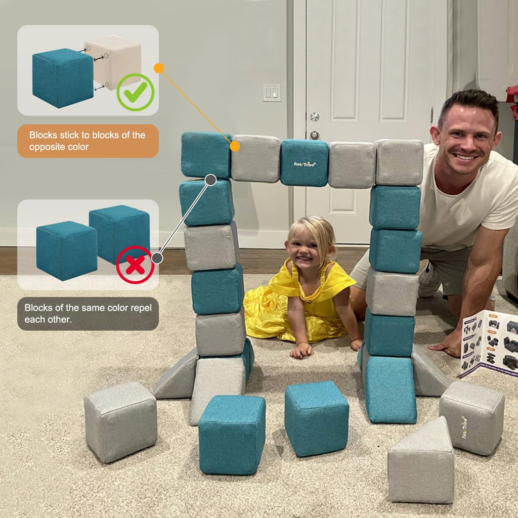 Magnetic Soft Building Blocks for Kids Educational Building Toy:::