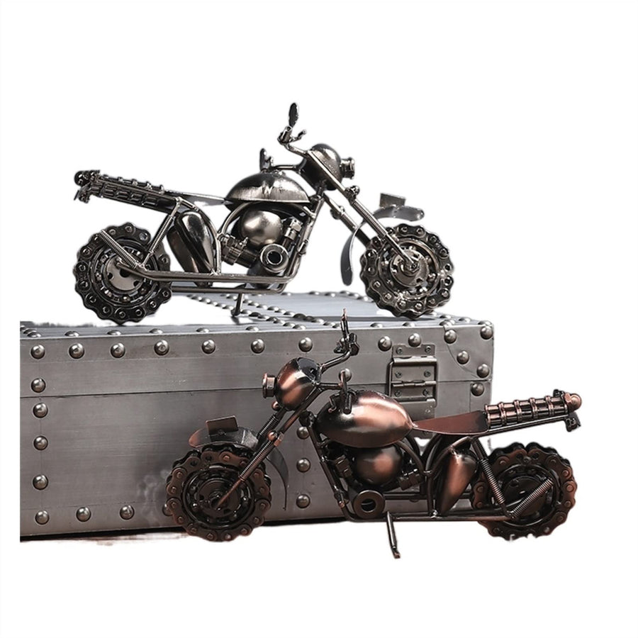Retro Metal Motorcycle Model Decor