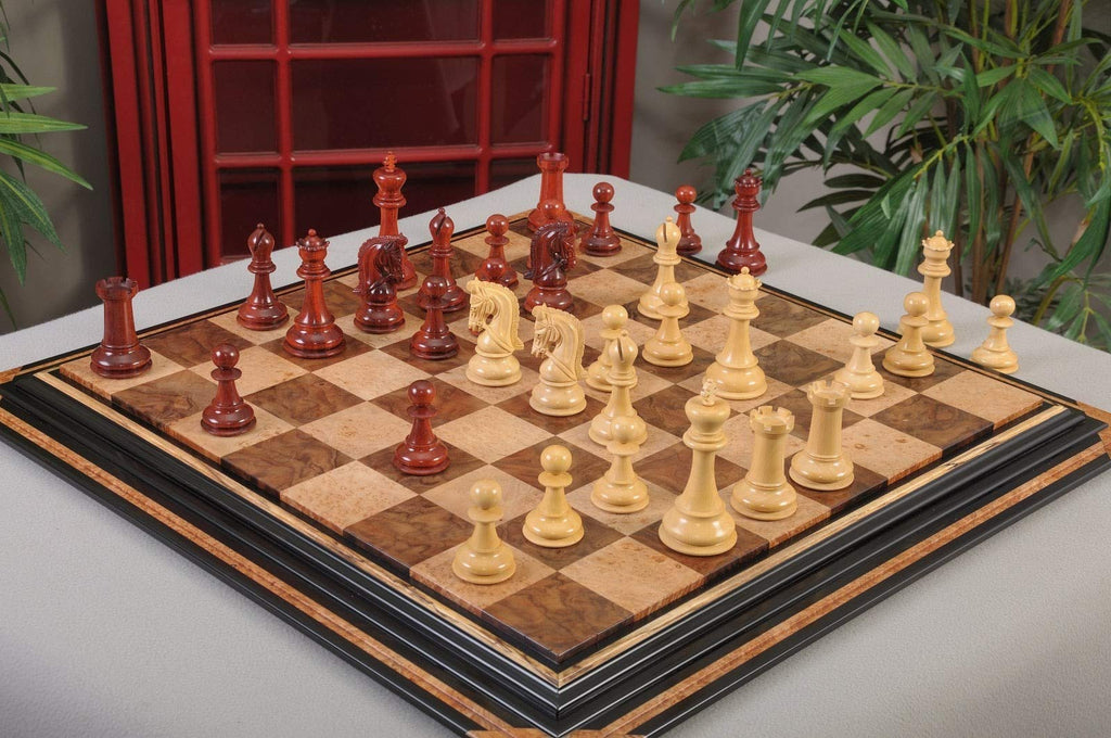 Luxury Chess Set Pieces 4.4" King Blood Rosewood Collection