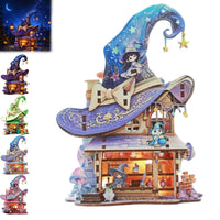 Witch’s Magic Shop DIY Book Nook Kit, DIY Miniature House Kit