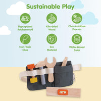 Wooden Tool Bench & Construction Play Set