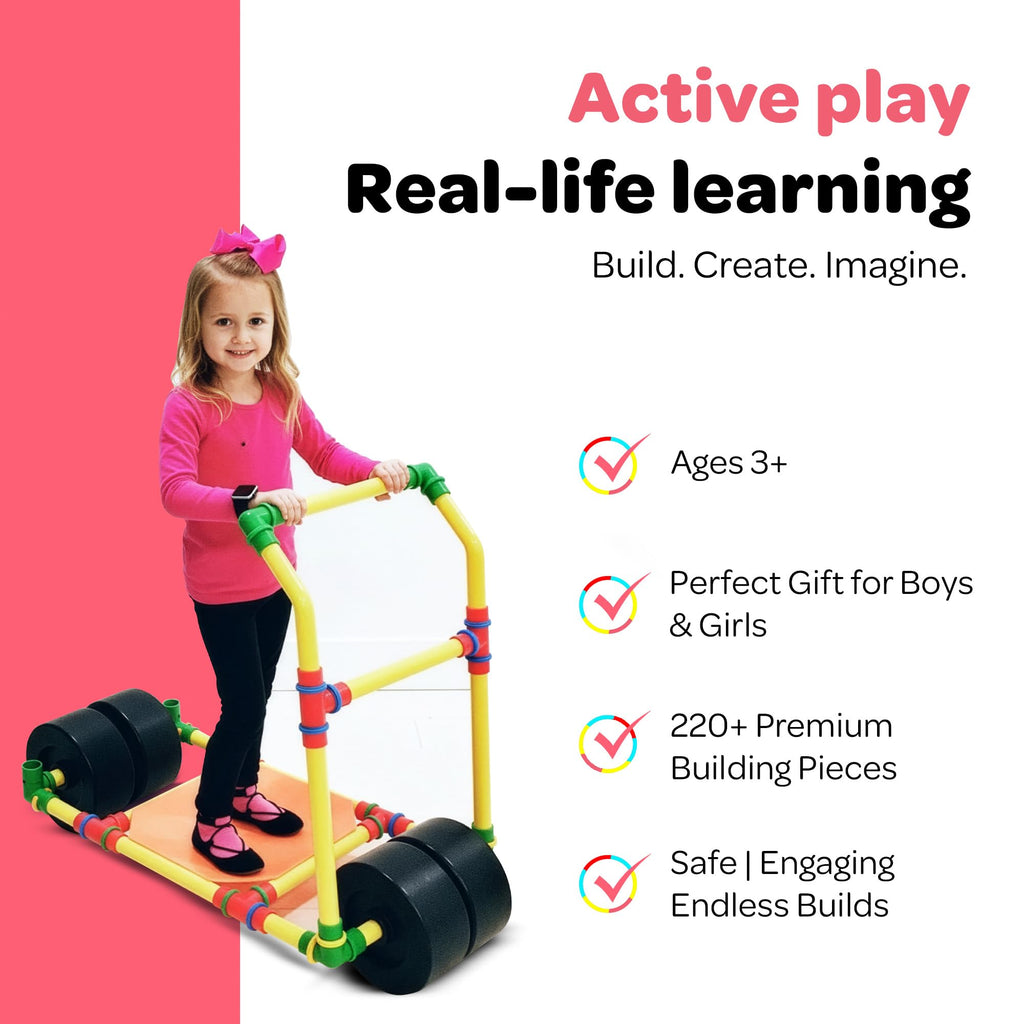 Tubelox Deluxe Building Set STEM Construction Toy for Kids