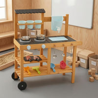 Wooden Garden Play Kitchen with Water Tank