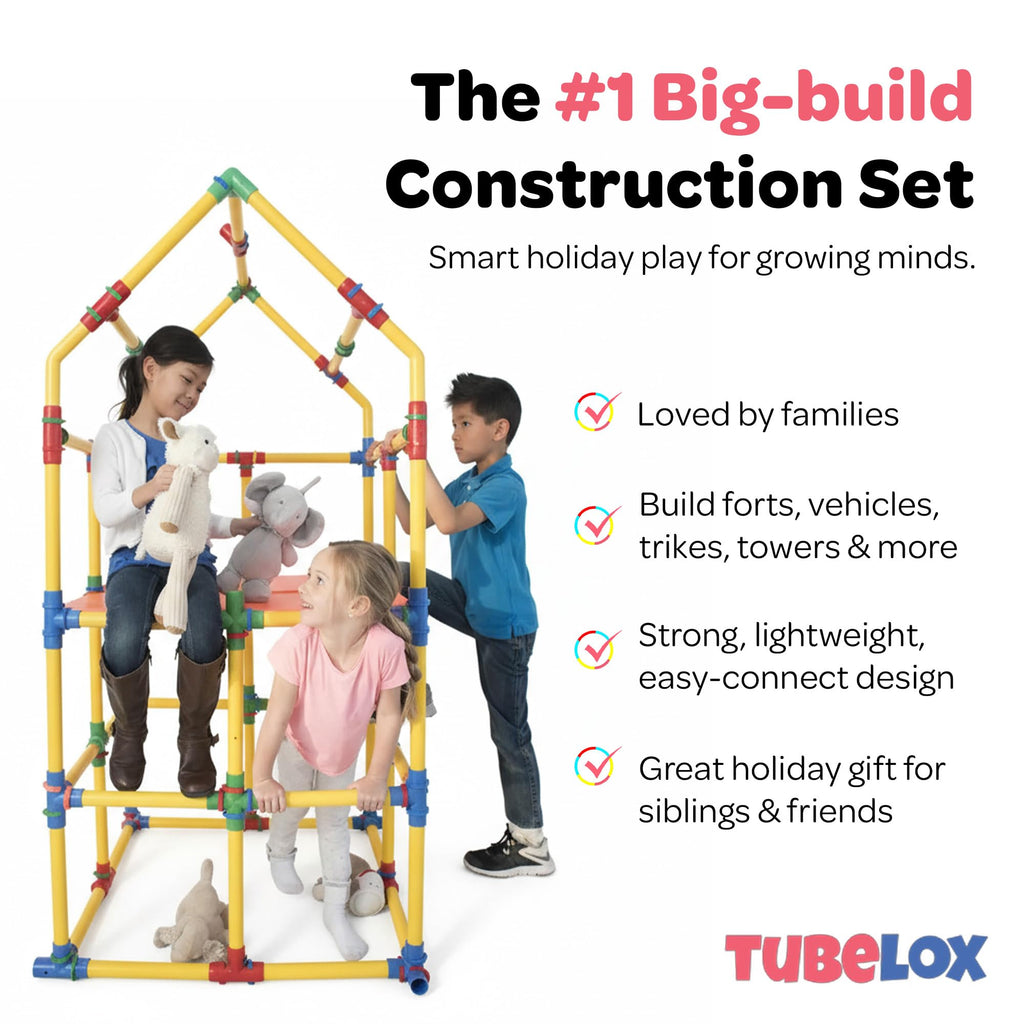 Tubelox Deluxe Building Set STEM Construction Toy for Kids