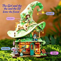 Witch’s Magic Shop DIY Book Nook Kit, DIY Miniature House Kit