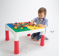 3-in-1 Block Play & Drawing Table