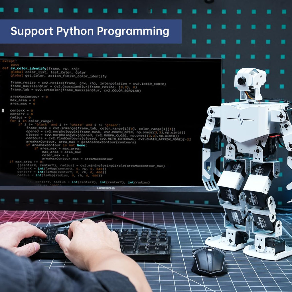 HIWONDER Humanoid Robot with ChatGPT Multimodal AI Models AI Embodied Intelligent Vision Scene Voice Understanding 20DOF Educational Robotic Kit Python Programming, TonyPi