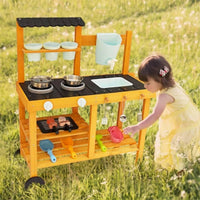 Wooden Garden Play Kitchen with Water Tank