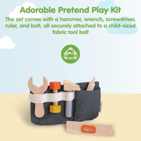 Wooden Tool Bench & Construction Play Set