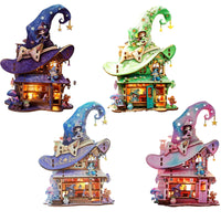 Witch’s Magic Shop DIY Book Nook Kit, DIY Miniature House Kit