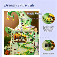 Witch’s Magic Shop DIY Book Nook Kit, DIY Miniature House Kit