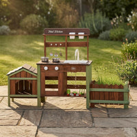 Wooden Outdoor Pretend Play Kitchen
