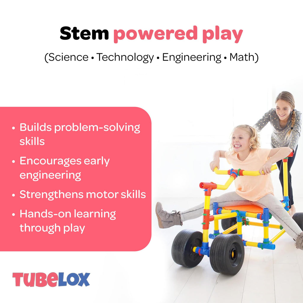 Tubelox Deluxe Building Set STEM Construction Toy for Kids