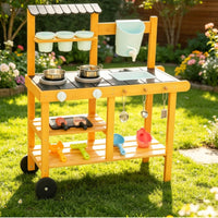 Wooden Garden Play Kitchen with Water Tank