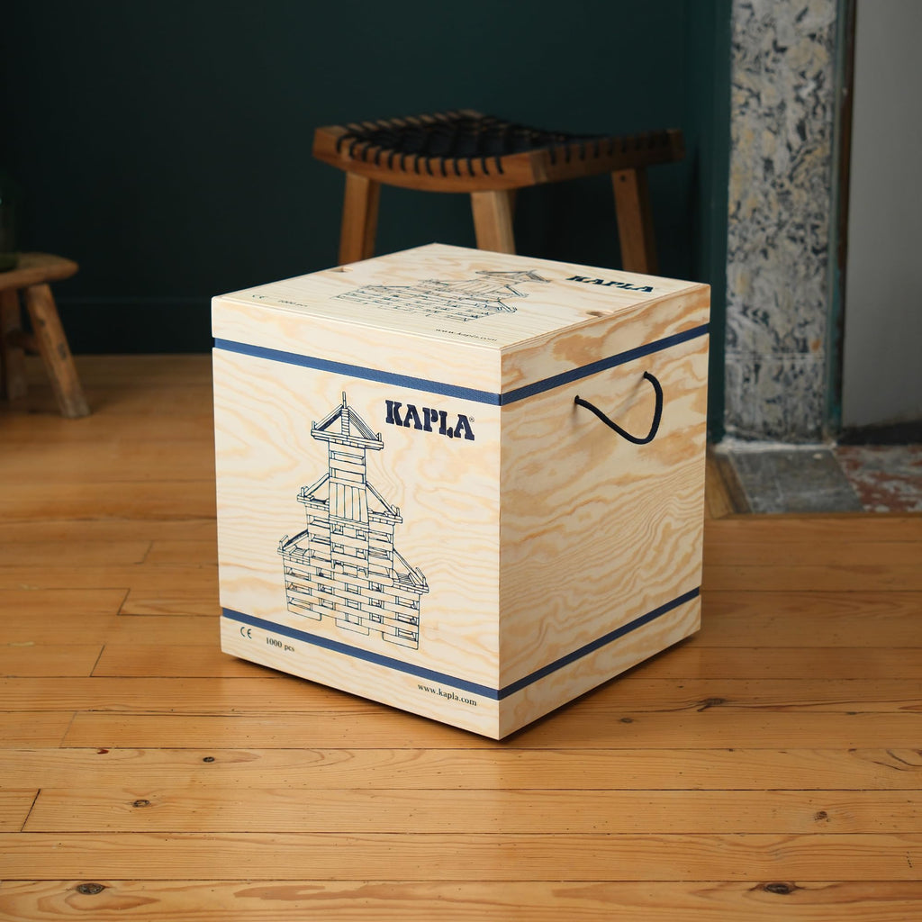 KAPLA Wooden Construction Set - 1000 Building Planks in a Chest