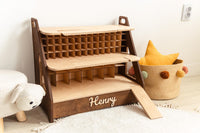 Personalized Wooden Toy Car Garage Organizer