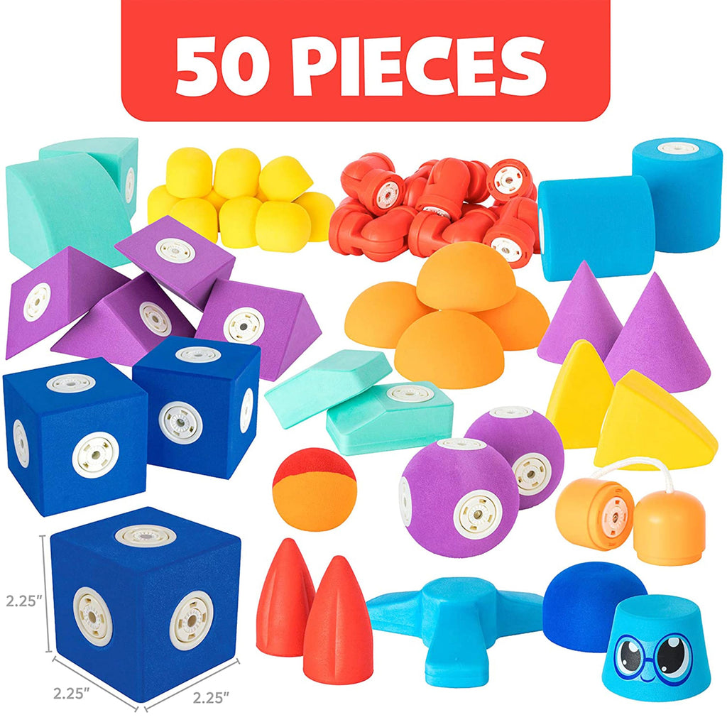 Magnetic Foam Blocks STEM Bath Building Toy for Kids 3-6 Years