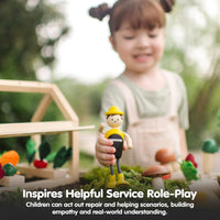 Wooden Tool Bench & Construction Play Set