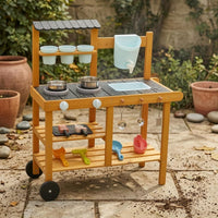 Wooden Garden Play Kitchen with Water Tank