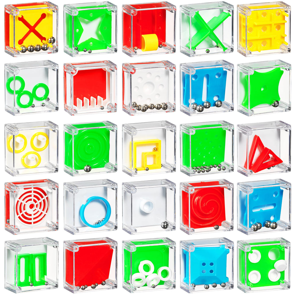 Mini Cube Puzzle Box Set 3D Brain Teaser Maze Games