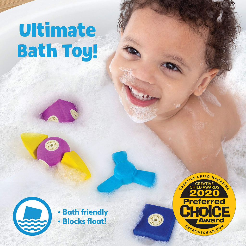 Magnetic Foam Blocks STEM Bath Building Toy for Kids 3-6 Years